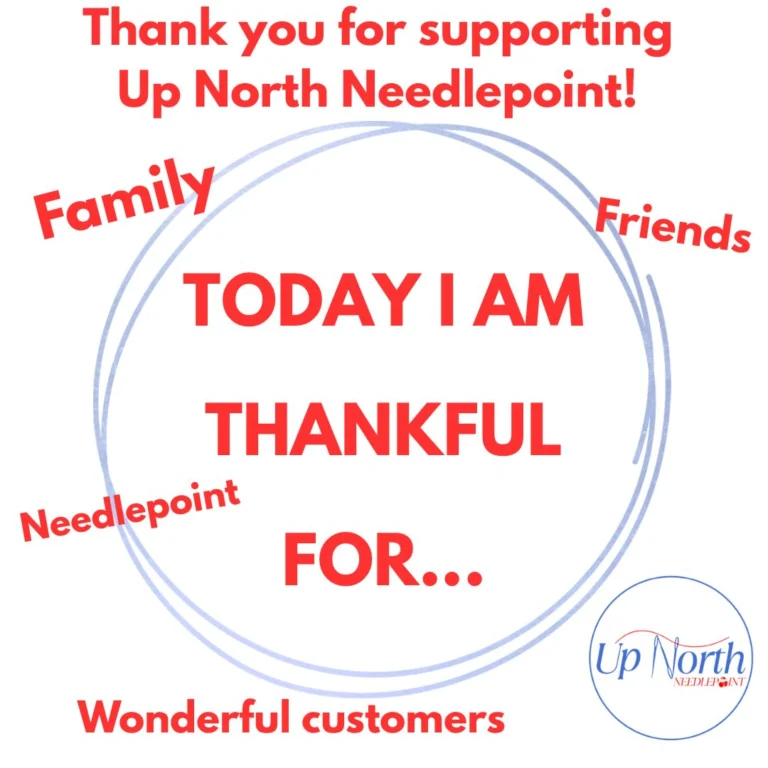 Instagram post from upnorthneedlepoint. This post is in position 8.