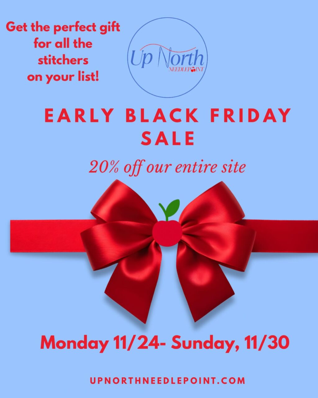 Instagram post from upnorthneedlepoint. This post is in position 4.